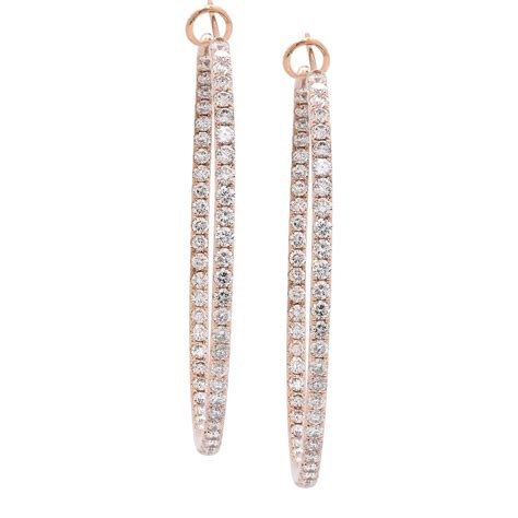 diamond hoop earrings amazon|4 carat diamond hoop earrings.